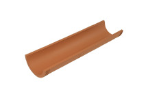 Hepworth Clay Plain Ended Channel Pipe 400mm Length 1m - CPP3/5