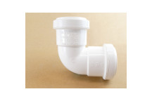 Waste Pipe Knuckle Bend 40mm 90Deg White WP16W