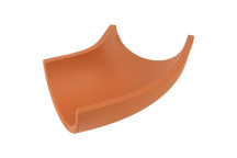 Hepworth Clay Plain Ended Channel Bend 45° 225mm - VCB2/3