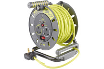 Masterplug PRO-XT 2 Socket 25Mtr Open Cable Reel with USB