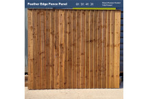 Feather Edge Fence Panel Brown Framed 6ft x 5ft