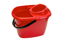 Plastic Mop Bucket Red 14 Ltr