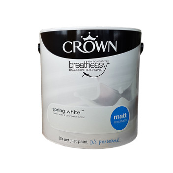 Crown Spring White Matt Emulsion    2.5Ltr