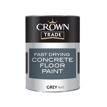 Crown Trade Concrete Floor Paint Fast Drying Grey 5Ltr