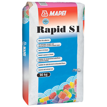 Mapei Rapid S1 Floor Tile Adhesive 20Kg Grey