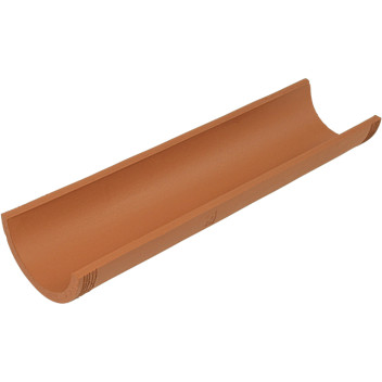 Hepworth Clay Plain Ended Channel Pipe 400mm Length 1m - CPP3/5