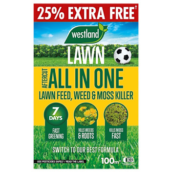 Aftercut All In One Lawn Feed, Weed & Moss Killer100m2