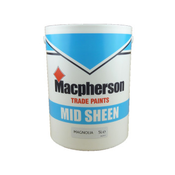 Macpherson Trade Mid Sheen Emulsion Magnolia 5Ltr