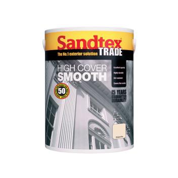 Sandtex Trade High Cover Smooth Masonry Paint Magnolia 5Ltr