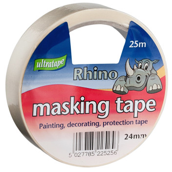 Rhino General Purpose Masking Tape 24mm x 50Mtr