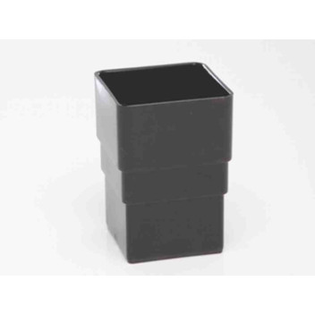 Rainwater Square Downpipe Connector Black RS225