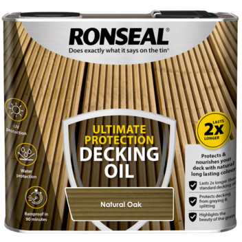 Ronseal Ultimate Protection Decking Oil Natural Oak 2.5Ltr