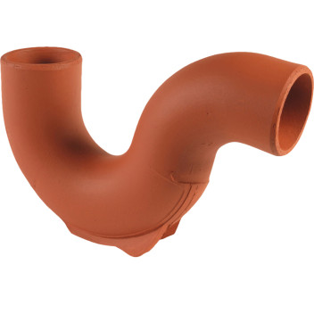 Hepworth Clay Plain Ended Low Back P trap 150mm - SG1/2