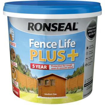 Ronseal Fence Life Plus Medium Oak 5Ltr