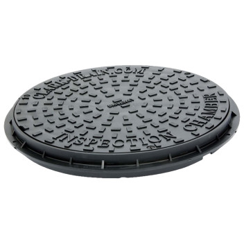 Clark Drain 460mm Round Poly Inspection Chamber Cover & Frame CLKS452