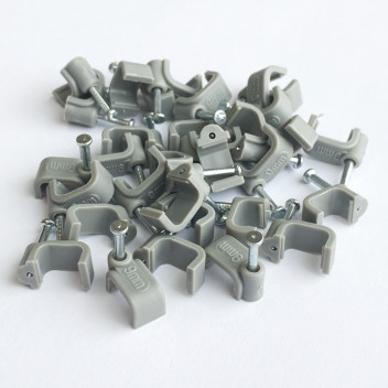 BG 1.5mm T&E Cable Clips Grey 50 Pack
