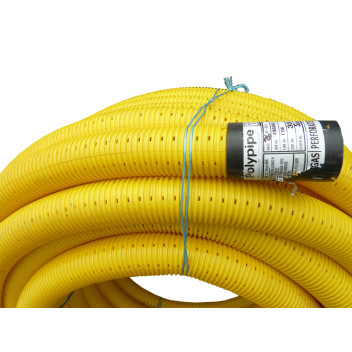 Land Drain 60mm x 50M Coil Perforated Yellow For Gas
