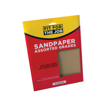 Assorted Sandpaper 10 Sheet FFJASP10A