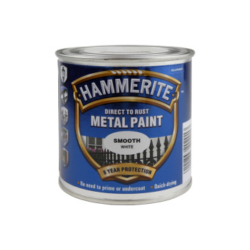 Hammerite Metal Paint Smooth Finish White 250ml