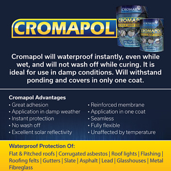 Cromapol Acrylic Roof Coating Mid Grey 5Kg