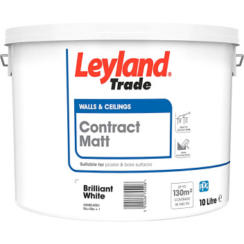 Leyland Trade Contract Matt Brilliant White 10Ltr