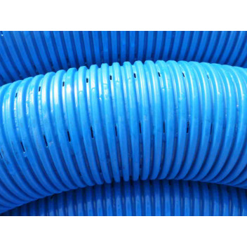 Land Drain 100mm x 100M Coil Perforated Blue